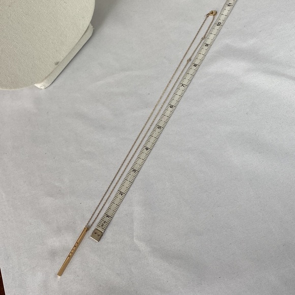 Dainty Goldtone Faith bar necklace - Picture 4 of 6